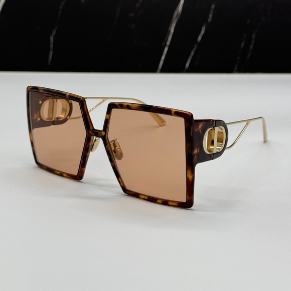 NEW DIOR OVERSIZED HAVANA WOMEN SUNGLASSES DIOR 30MONTAIGNE SU 26L0 EYEWEAR - Picture 3 of 10